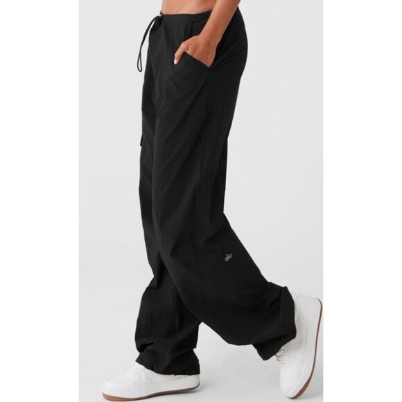 Alo Megastar Cargo Pants Black High OR Low Rise Hiking Utility Track Joggers M - Picture 1 of 16